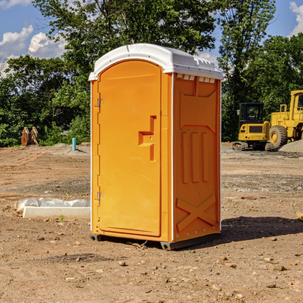 how often are the porta potties cleaned and serviced during a rental period in Plainville